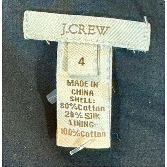 NWOT J.Crew One Shoulder Dark Blue Silk Blend Lined Cocktail Dress With Pockets - Picture 5 of 9